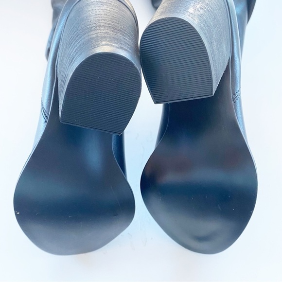 STEVE MADDEN Lux Leather Slouchy Tall Heeled Boots NEW - Picture 6 of 8